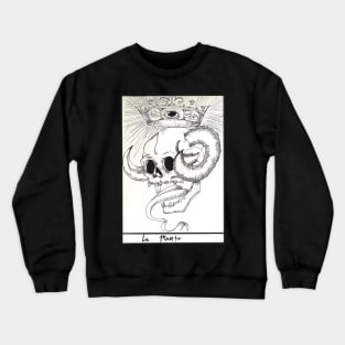 "La Muerte" black on white design Crewneck Sweatshirt